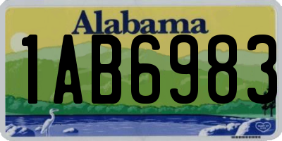 AL license plate 1AB6983