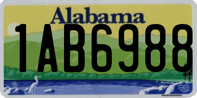 AL license plate 1AB6988