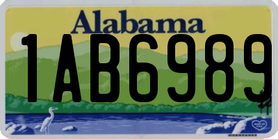 AL license plate 1AB6989