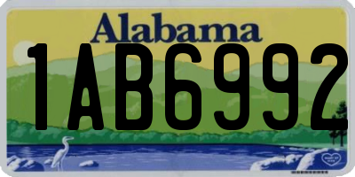 AL license plate 1AB6992