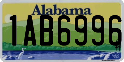 AL license plate 1AB6996