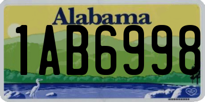 AL license plate 1AB6998