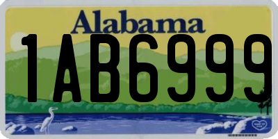 AL license plate 1AB6999