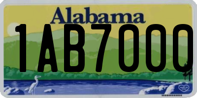 AL license plate 1AB7000