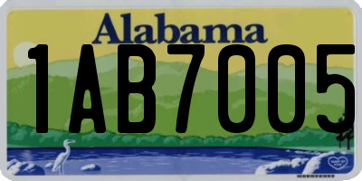 AL license plate 1AB7005