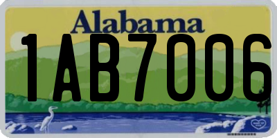 AL license plate 1AB7006