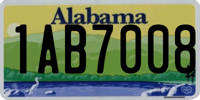 AL license plate 1AB7008
