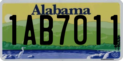 AL license plate 1AB7011