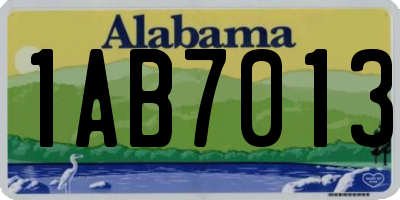 AL license plate 1AB7013