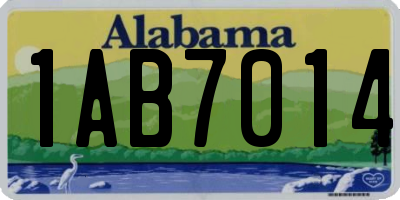 AL license plate 1AB7014