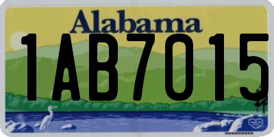 AL license plate 1AB7015