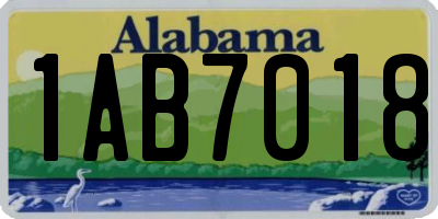 AL license plate 1AB7018