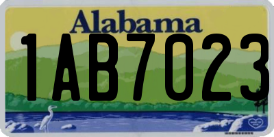 AL license plate 1AB7023