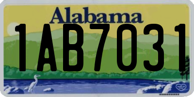 AL license plate 1AB7031