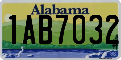 AL license plate 1AB7032