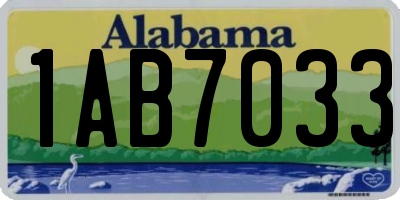 AL license plate 1AB7033