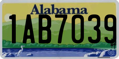 AL license plate 1AB7039