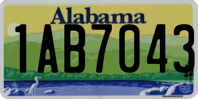 AL license plate 1AB7043