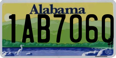 AL license plate 1AB7060