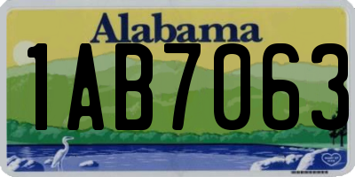 AL license plate 1AB7063