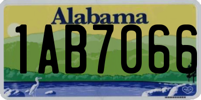 AL license plate 1AB7066