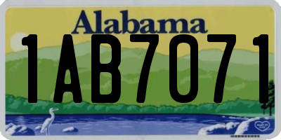 AL license plate 1AB7071