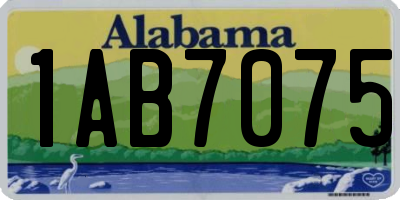 AL license plate 1AB7075