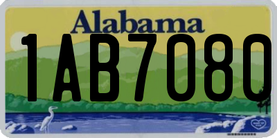 AL license plate 1AB7080