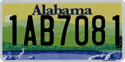 AL license plate 1AB7081