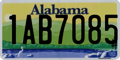 AL license plate 1AB7085