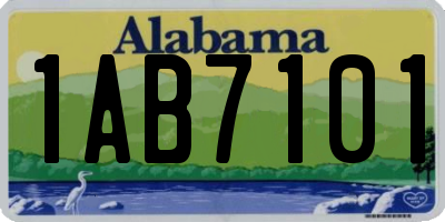 AL license plate 1AB7101