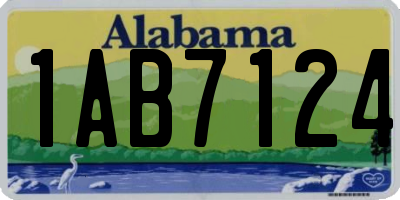 AL license plate 1AB7124