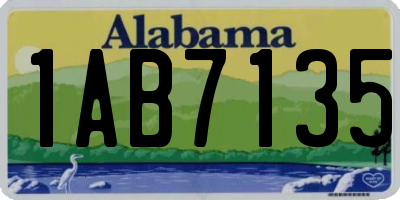 AL license plate 1AB7135