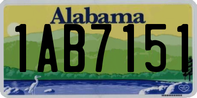 AL license plate 1AB7151