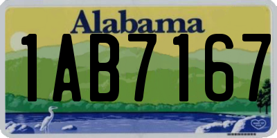 AL license plate 1AB7167