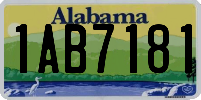 AL license plate 1AB7181