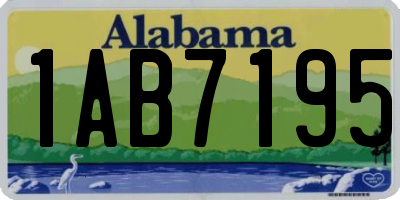 AL license plate 1AB7195