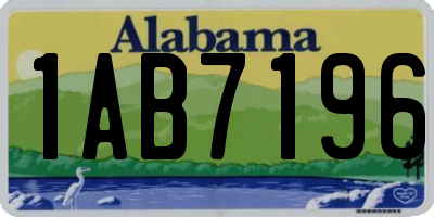 AL license plate 1AB7196