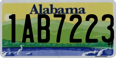 AL license plate 1AB7223