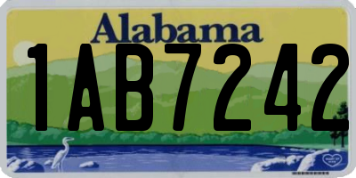 AL license plate 1AB7242