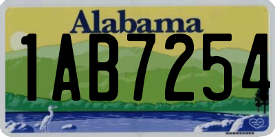 AL license plate 1AB7254