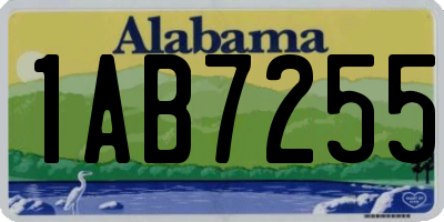 AL license plate 1AB7255