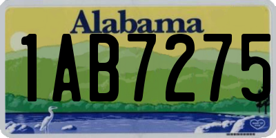 AL license plate 1AB7275