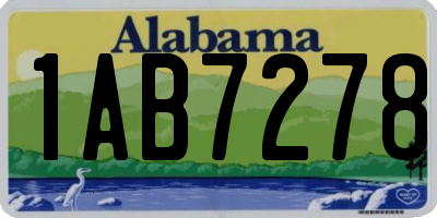 AL license plate 1AB7278