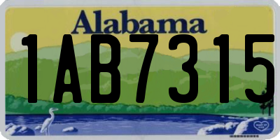 AL license plate 1AB7315