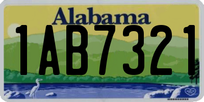 AL license plate 1AB7321