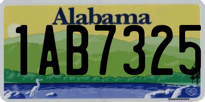 AL license plate 1AB7325