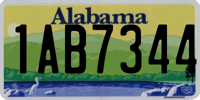 AL license plate 1AB7344