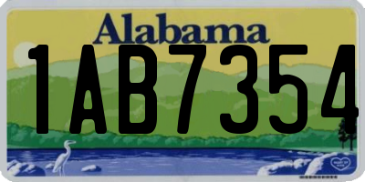 AL license plate 1AB7354