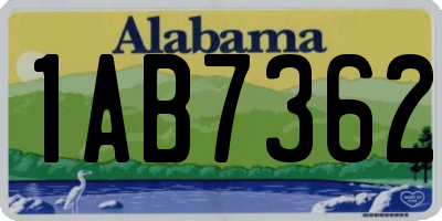 AL license plate 1AB7362